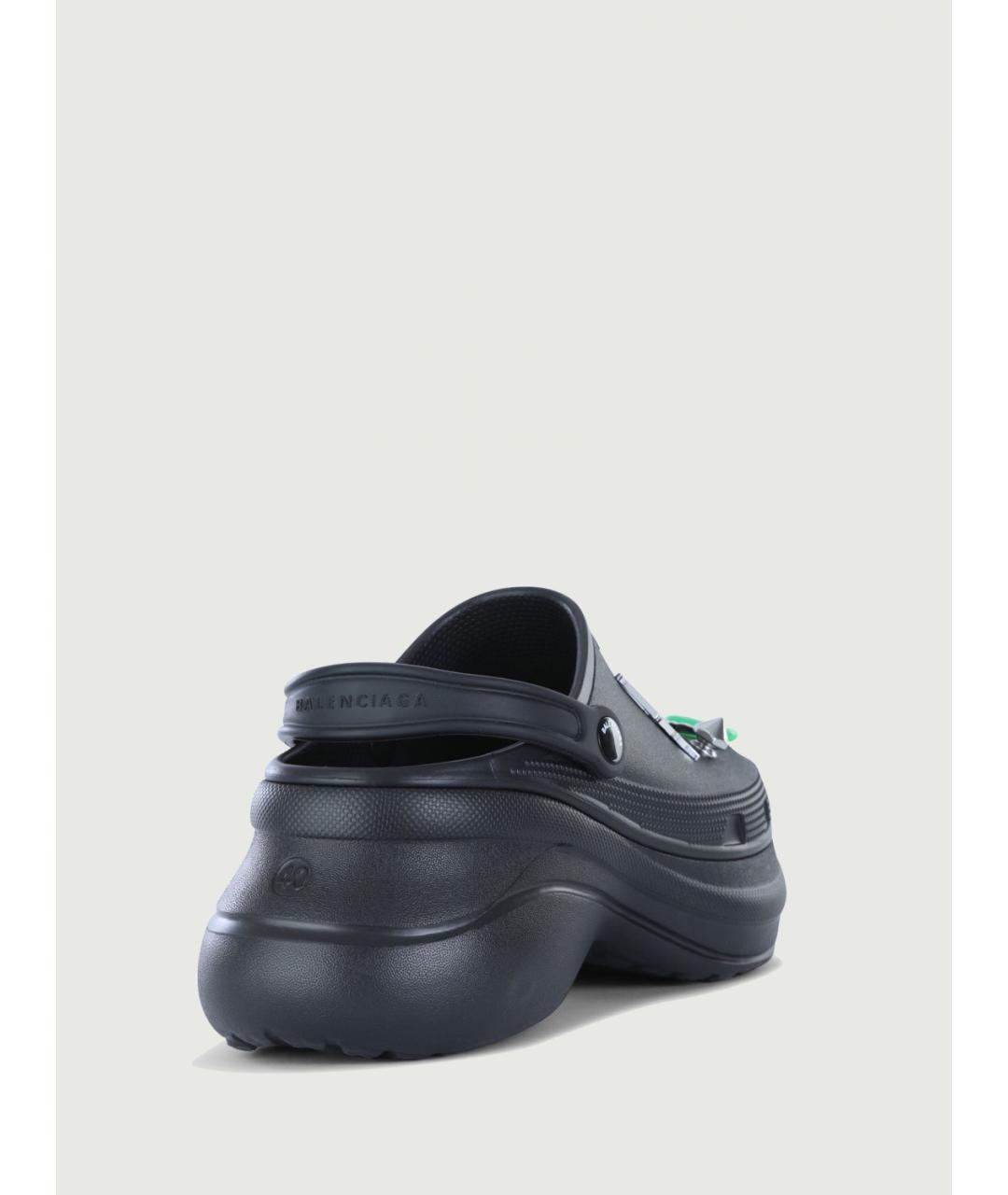 BALENCIAGA Черные резиновые сандалии, фото 3