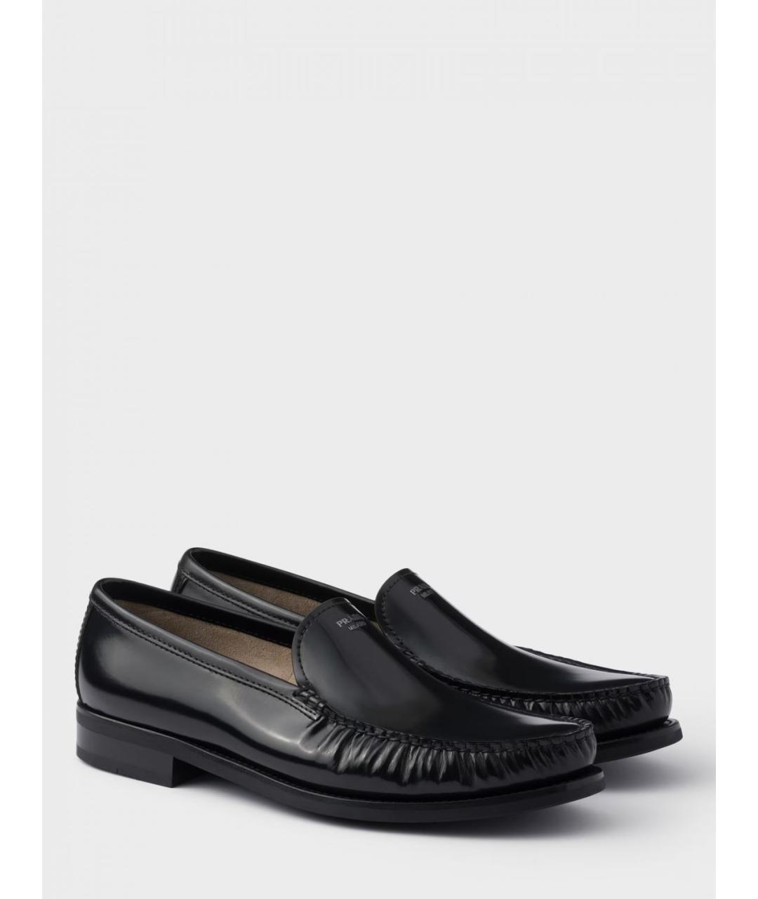 PRADA Черные кожаные лоферы, фото 4
