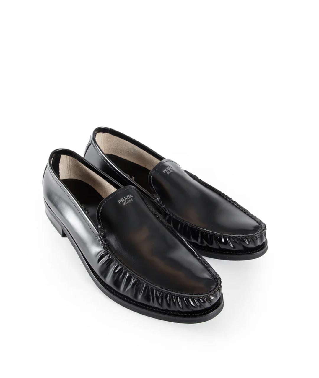 PRADA Черные кожаные лоферы, фото 3