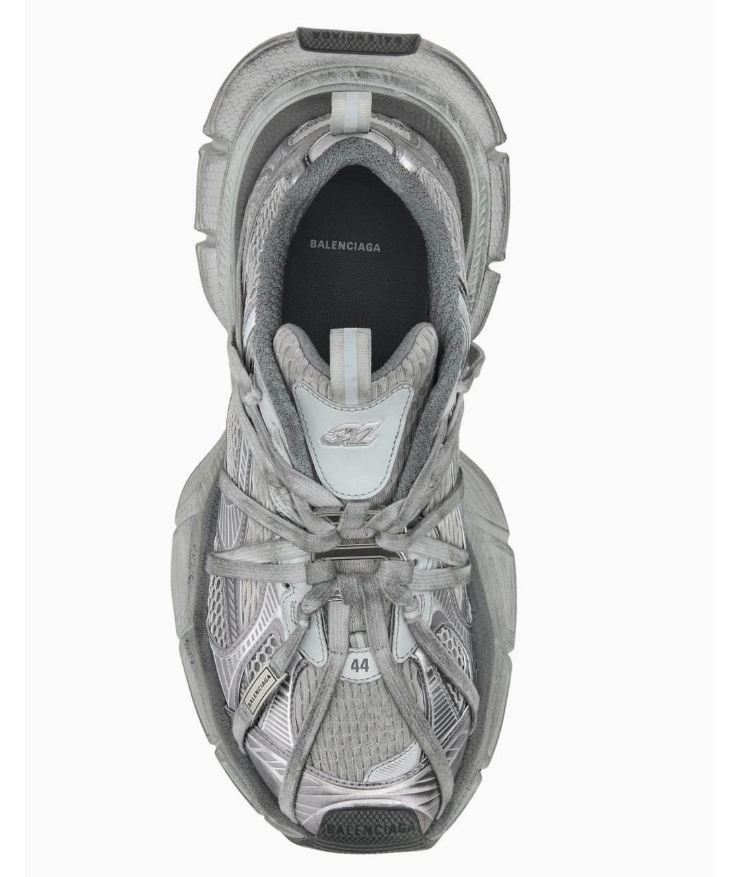 BALENCIAGA Серые низкие кроссовки / кеды, фото 4