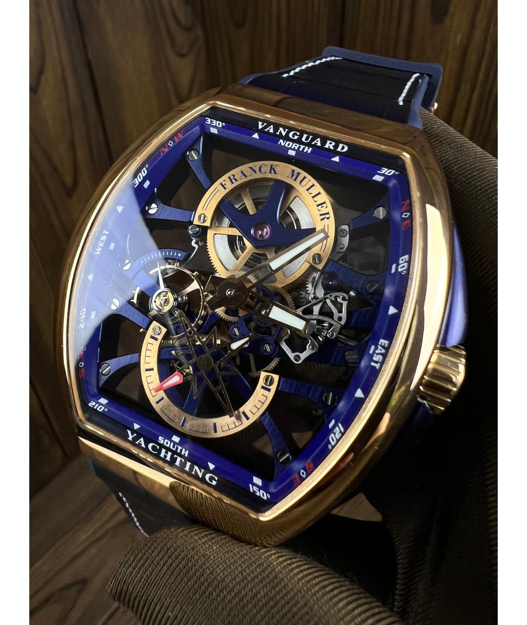 FRANCK MULLER Темно-синие часы из розового золота, фото 3