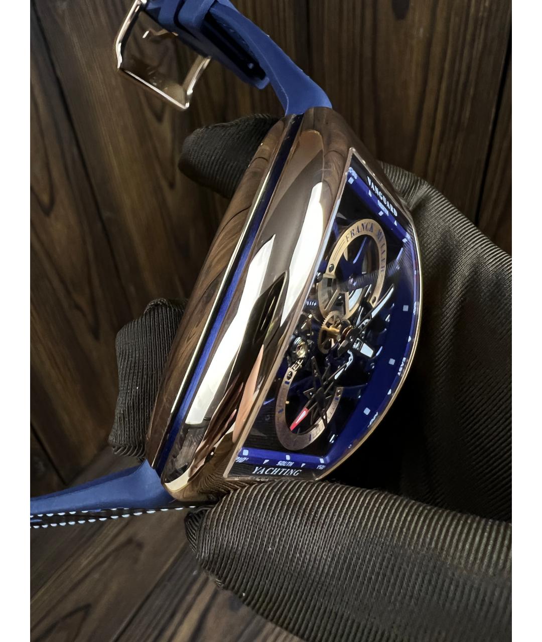 FRANCK MULLER Темно-синие часы из розового золота, фото 5