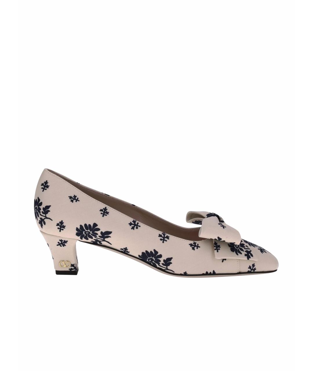 VALENTINO Бежевые текстильные туфли, фото 1