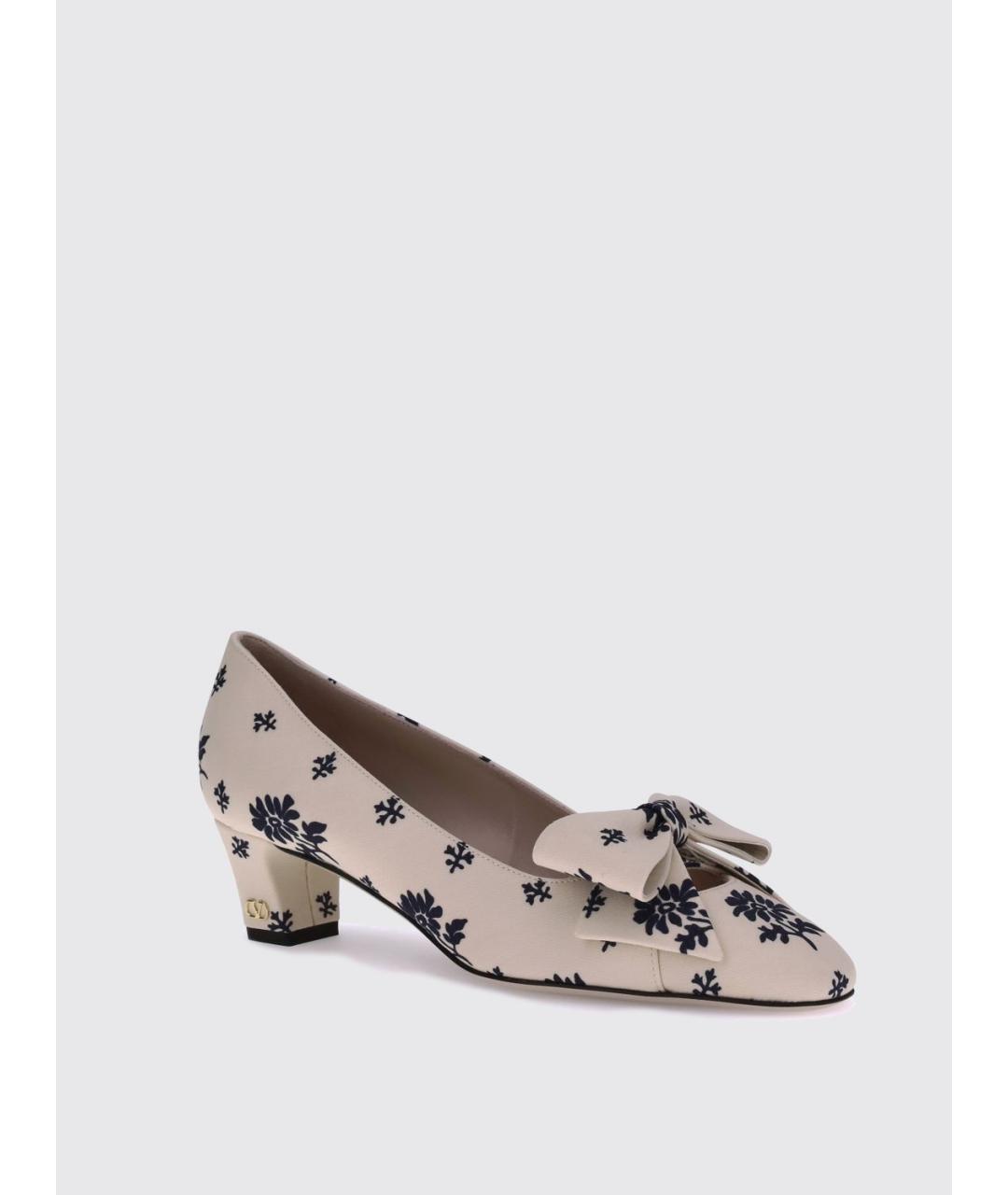 VALENTINO Бежевые текстильные туфли, фото 2