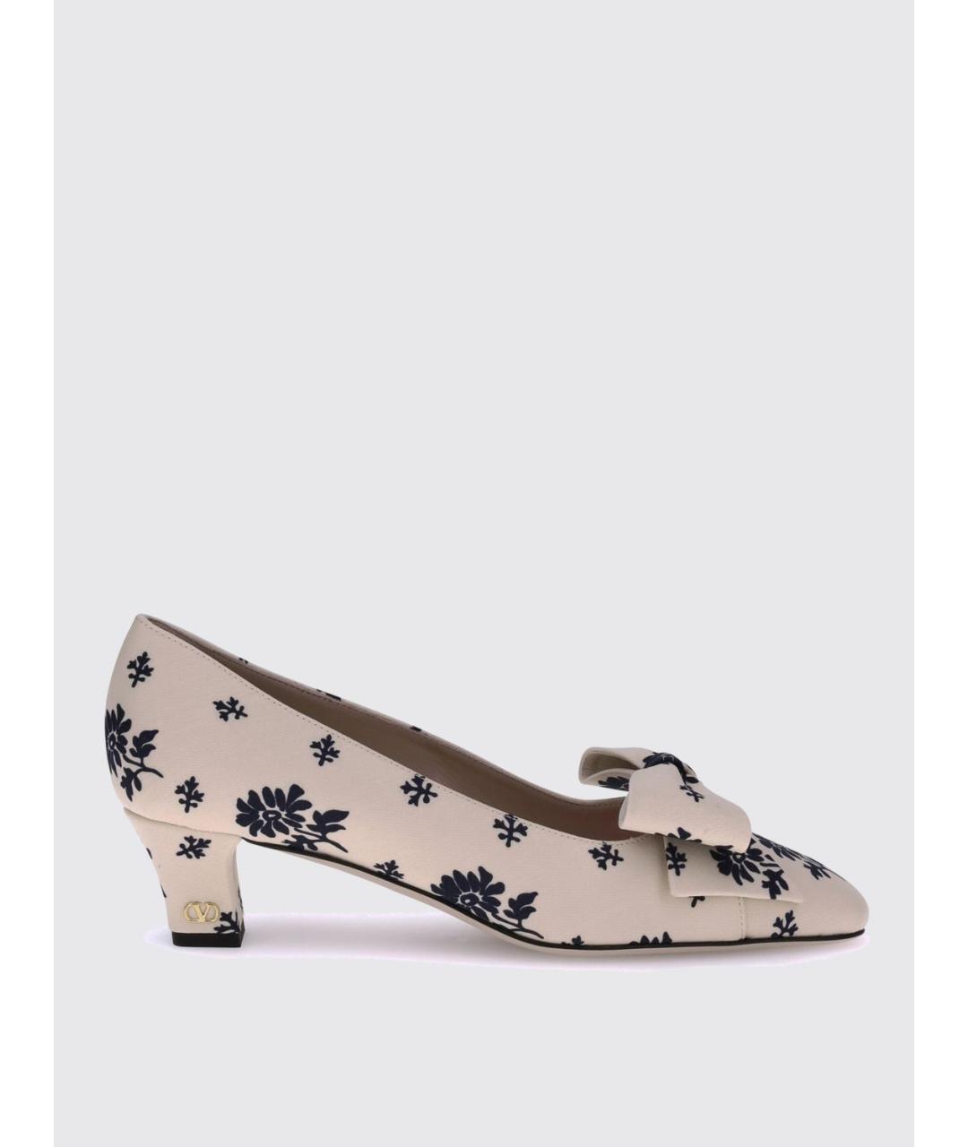 VALENTINO Бежевые текстильные туфли, фото 4