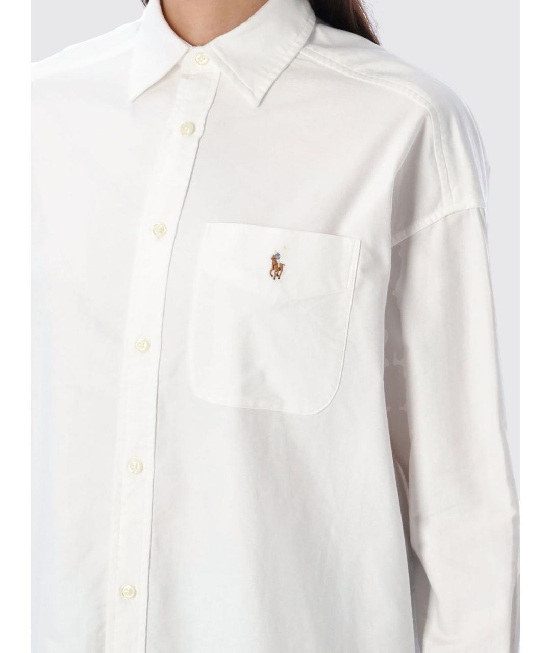 POLO RALPH LAUREN Белая хлопковая рубашка, фото 4