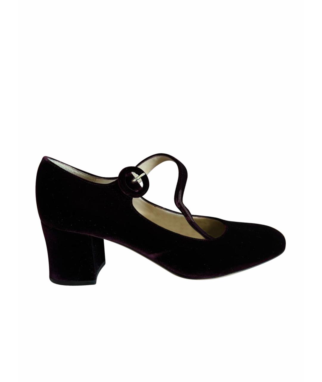 GIANVITO ROSSI Фиолетовые бархатные туфли, фото 1