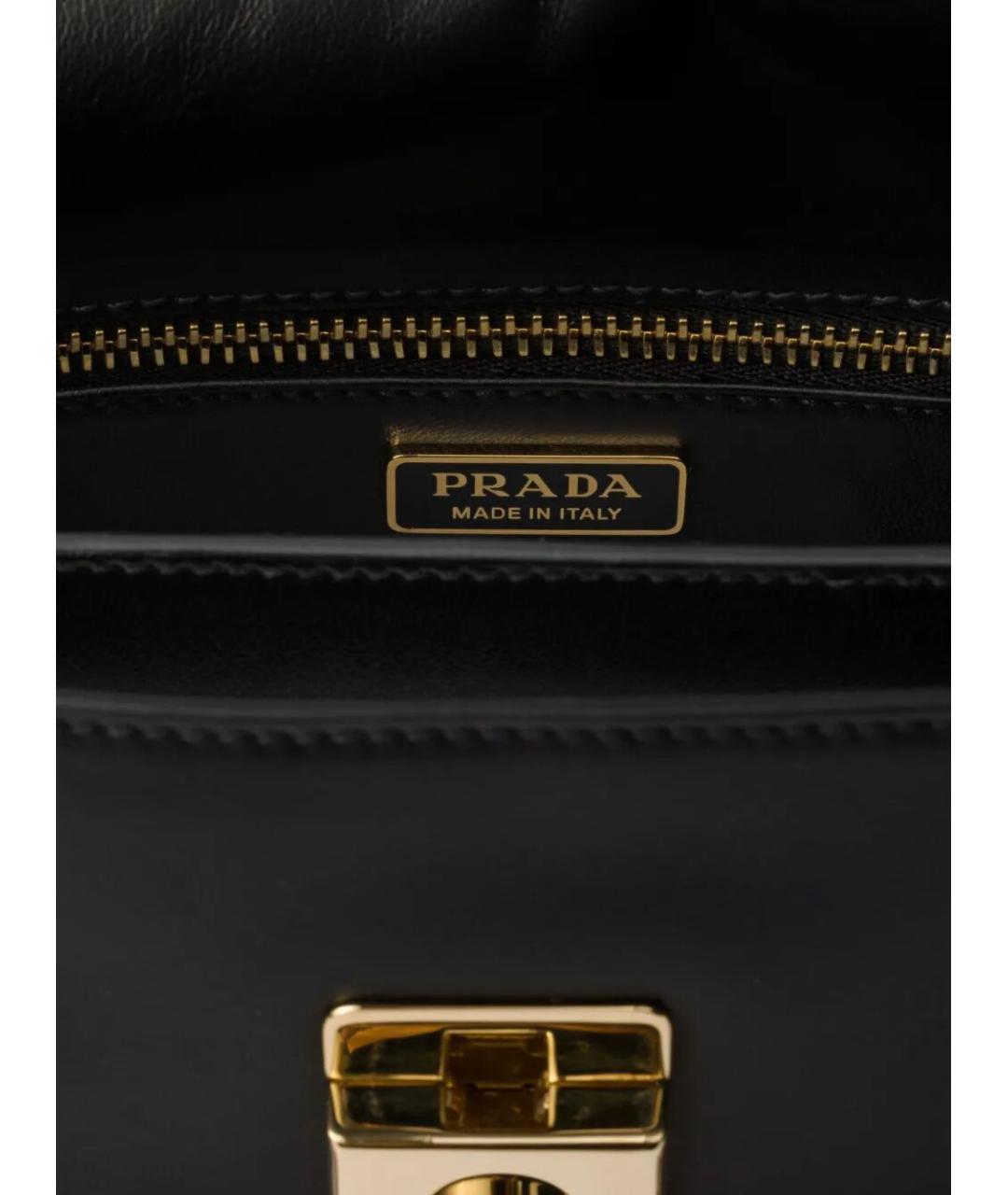 PRADA Черная кожаная сумка через плечо, фото 6