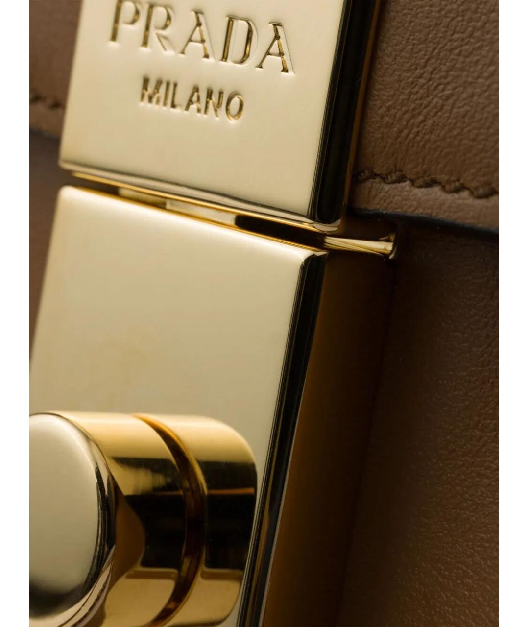 PRADA Коричневая кожаная сумка через плечо, фото 4