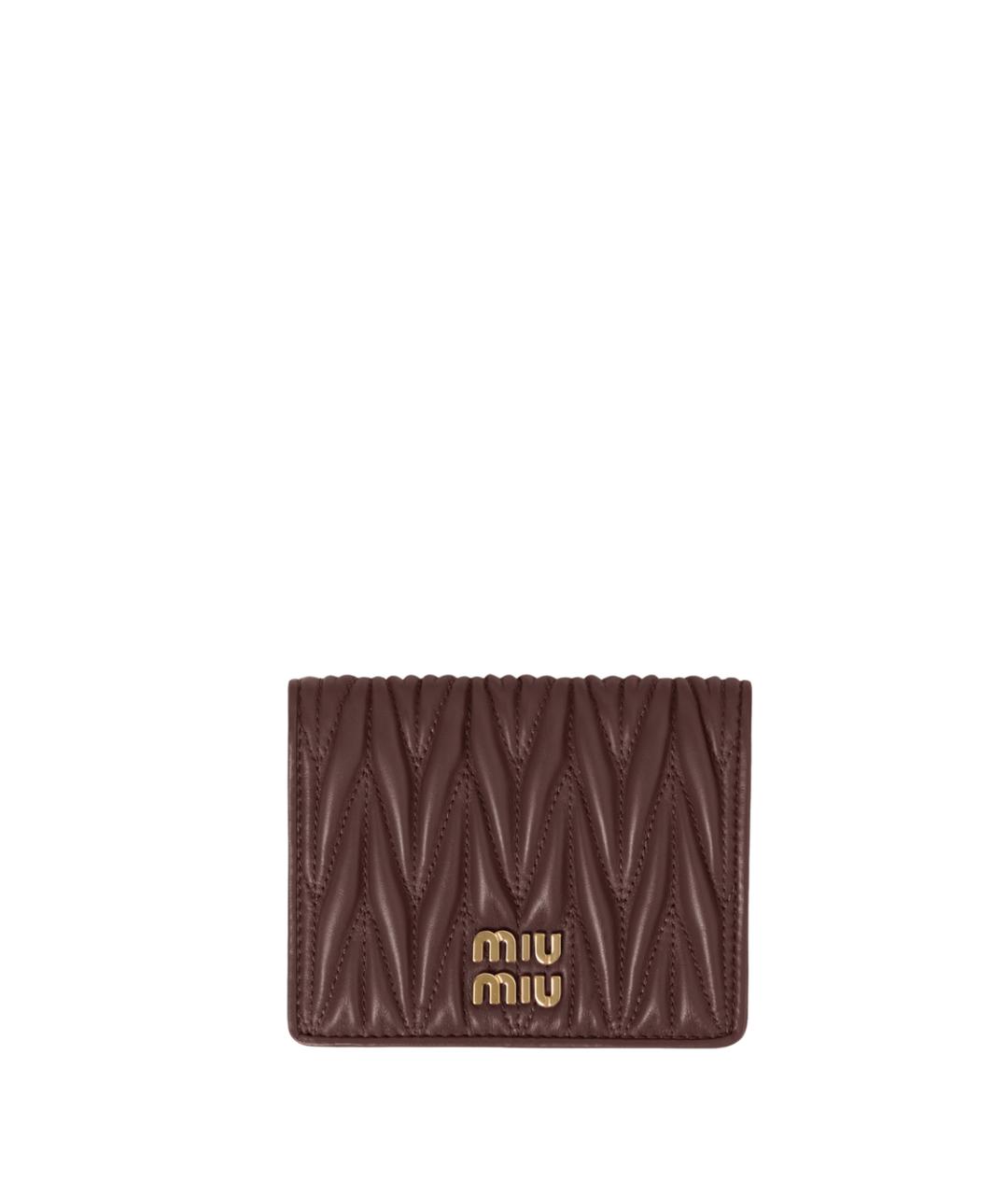 MIU MIU Коричневый кожаный кошелек, фото 1