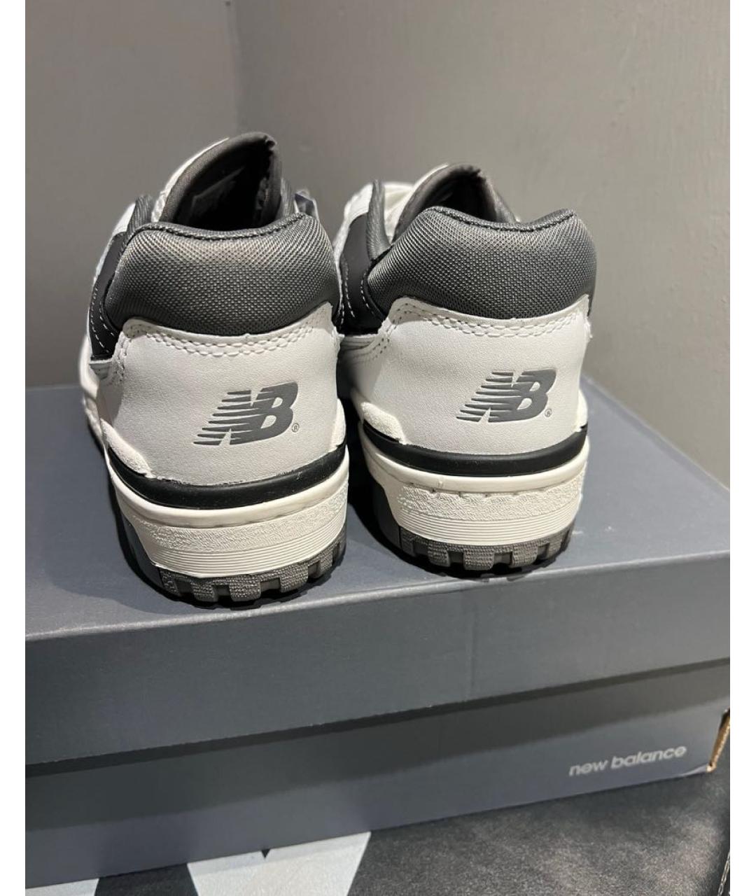 NEW BALANCE Серые кожаные низкие кроссовки / кеды, фото 7