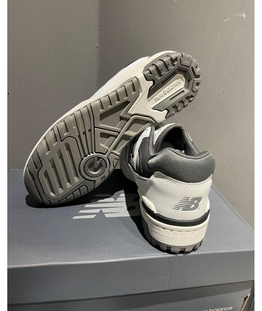 NEW BALANCE Серые кожаные низкие кроссовки / кеды, фото 8