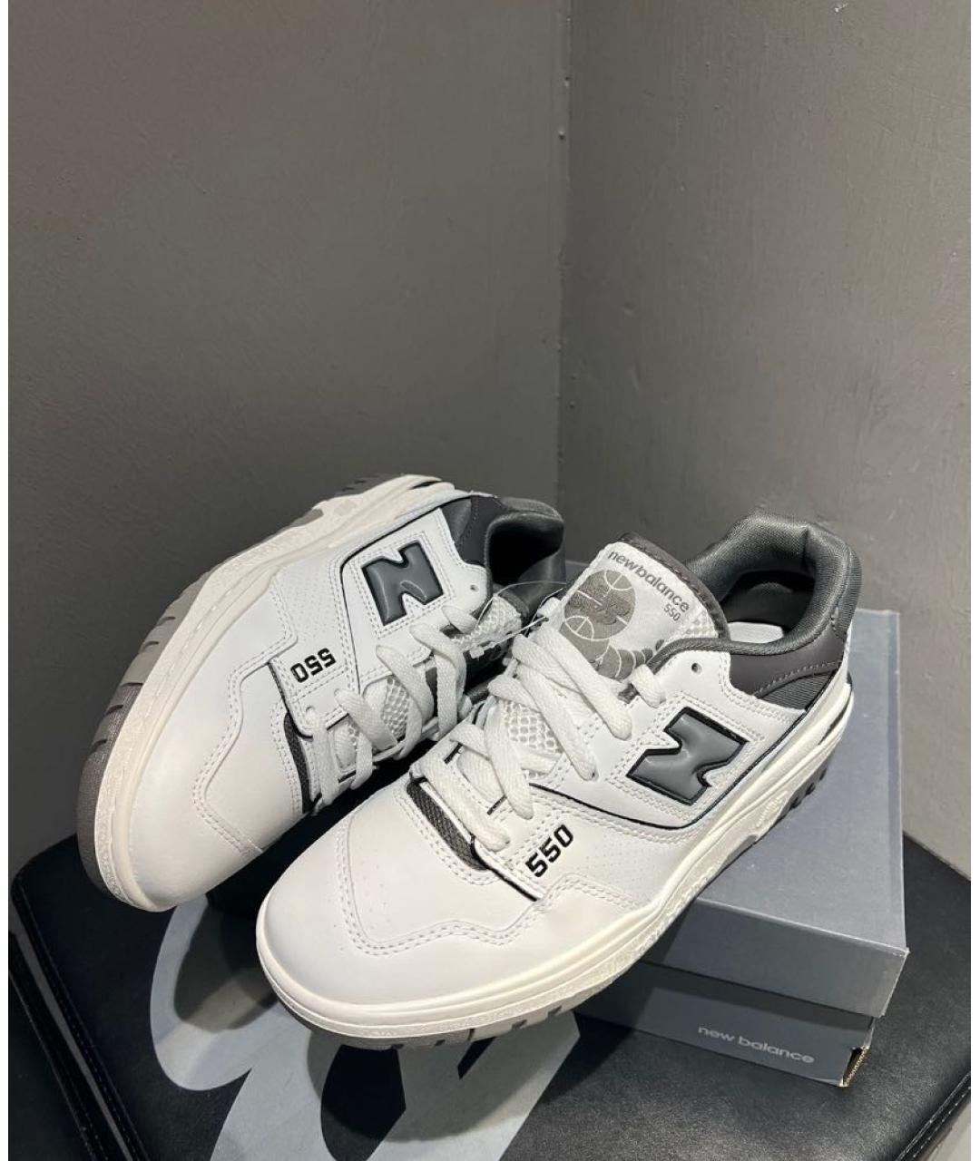 NEW BALANCE Серые кожаные низкие кроссовки / кеды, фото 6
