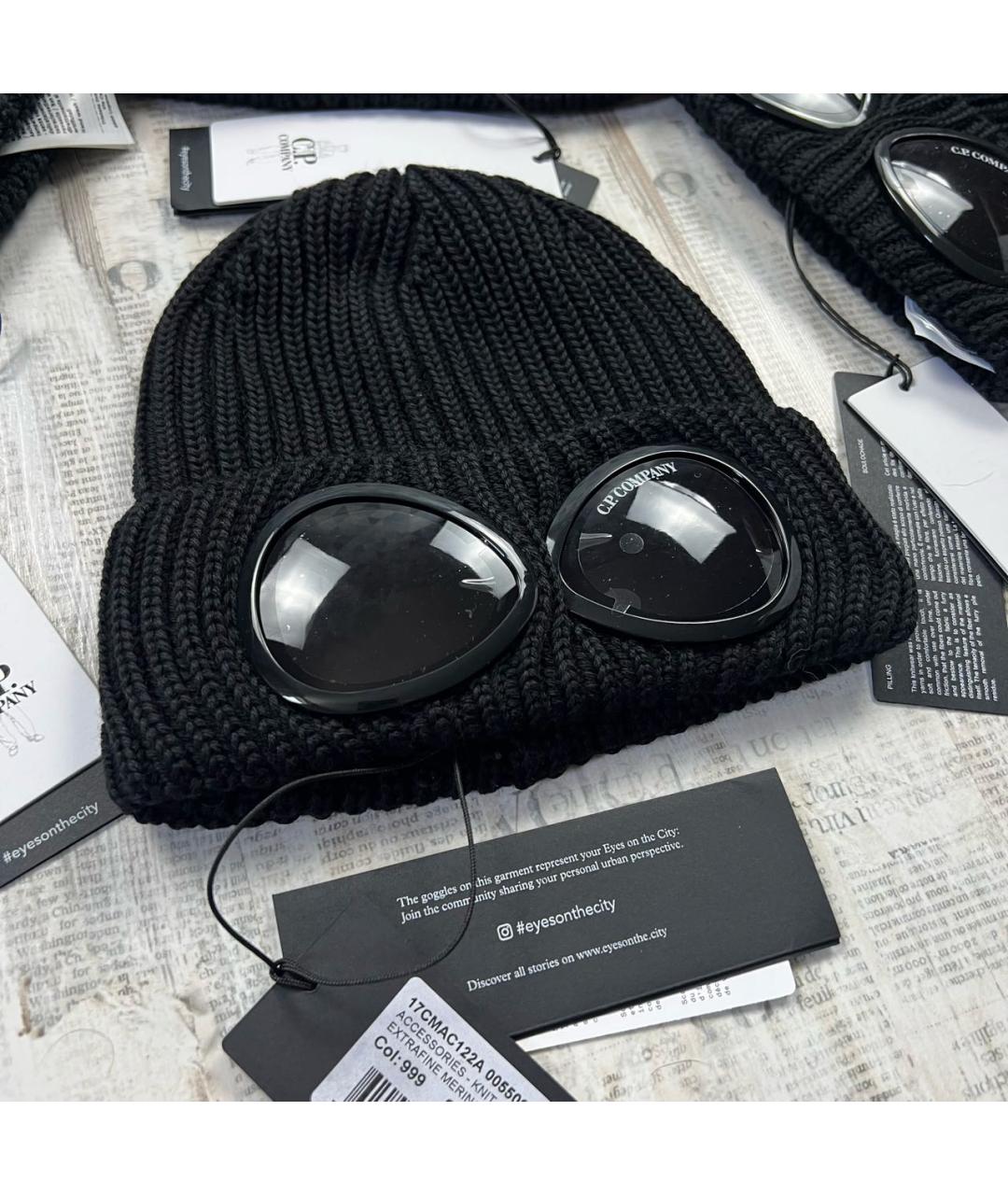 CP COMPANY Черная шерстяная шапка, фото 4