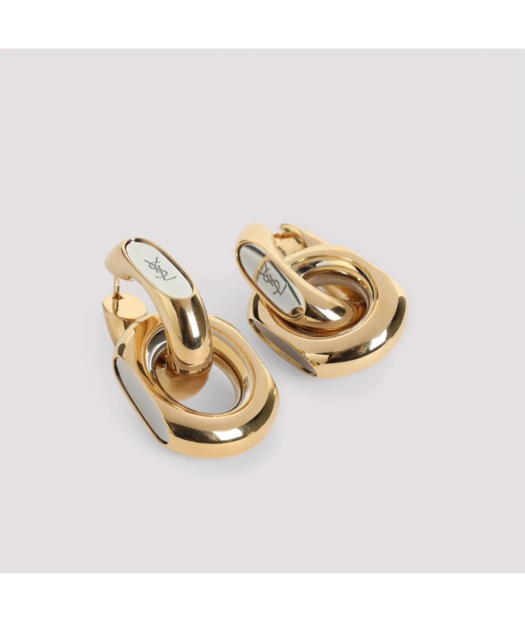 SAINT LAURENT Золотые серьги, фото 3