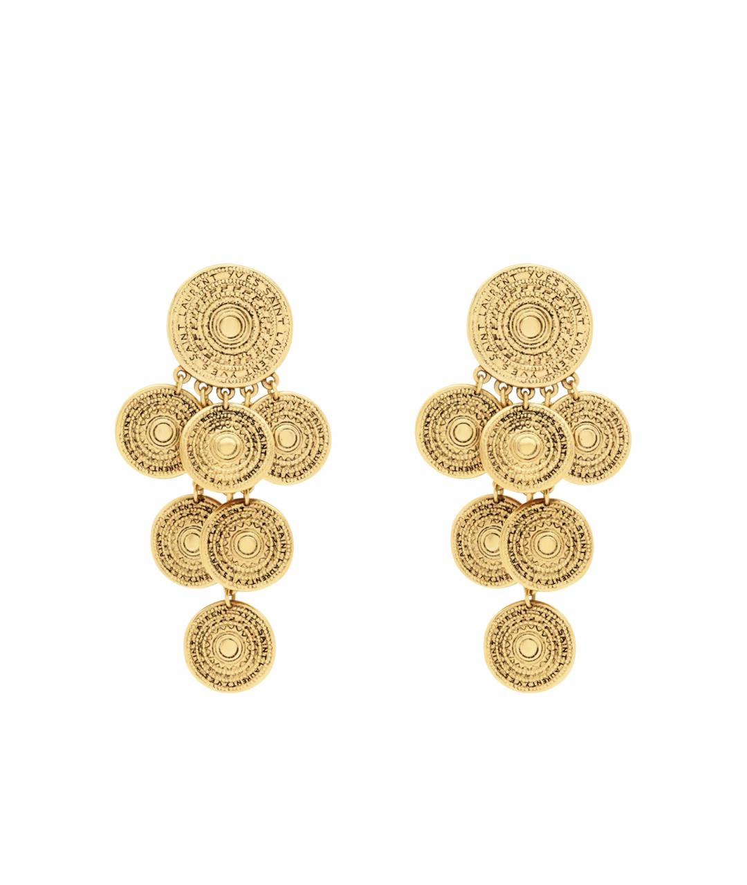 SAINT LAURENT Золотые серьги, фото 1