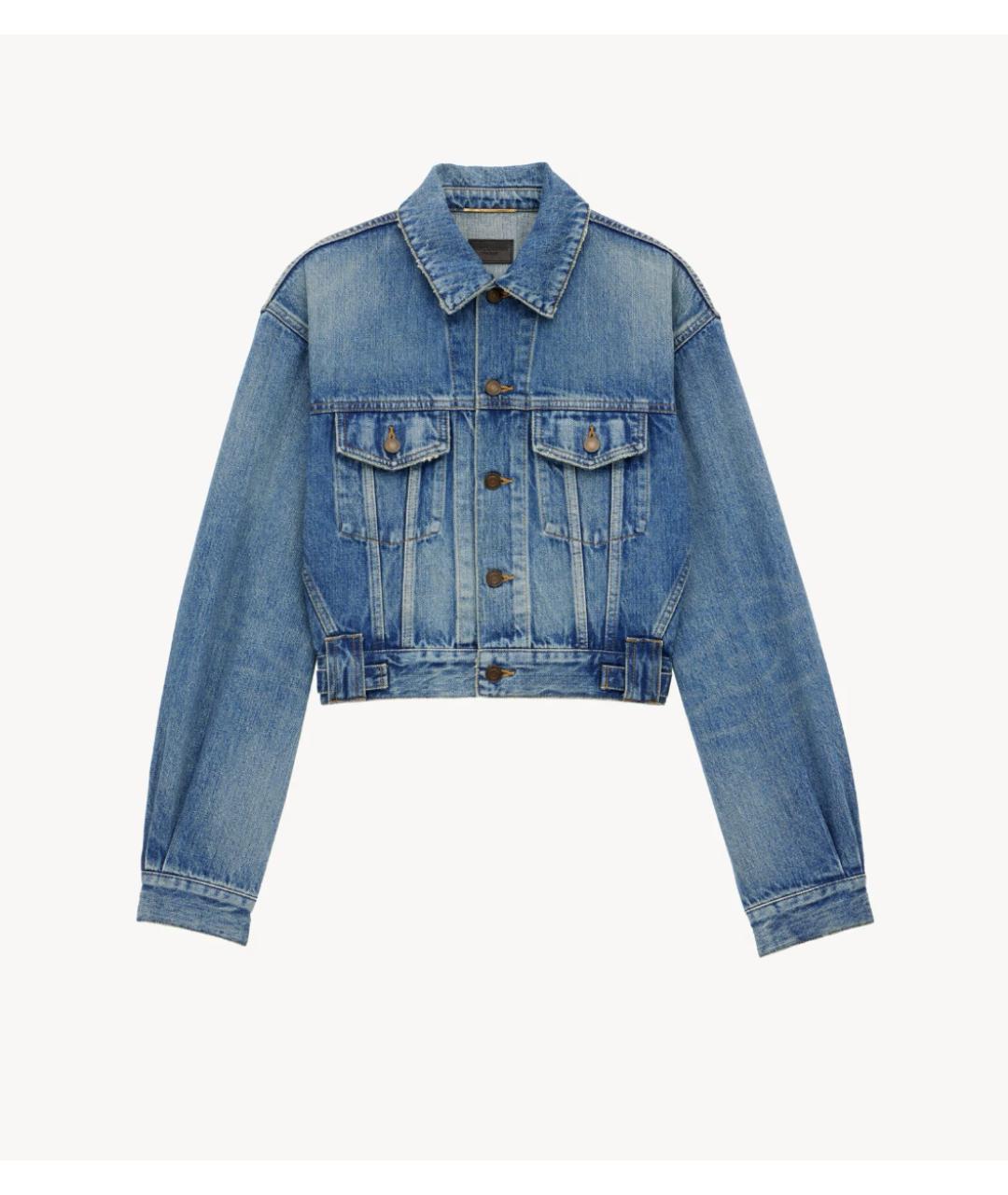 SAINT LAURENT Синяя деним куртка, фото 4