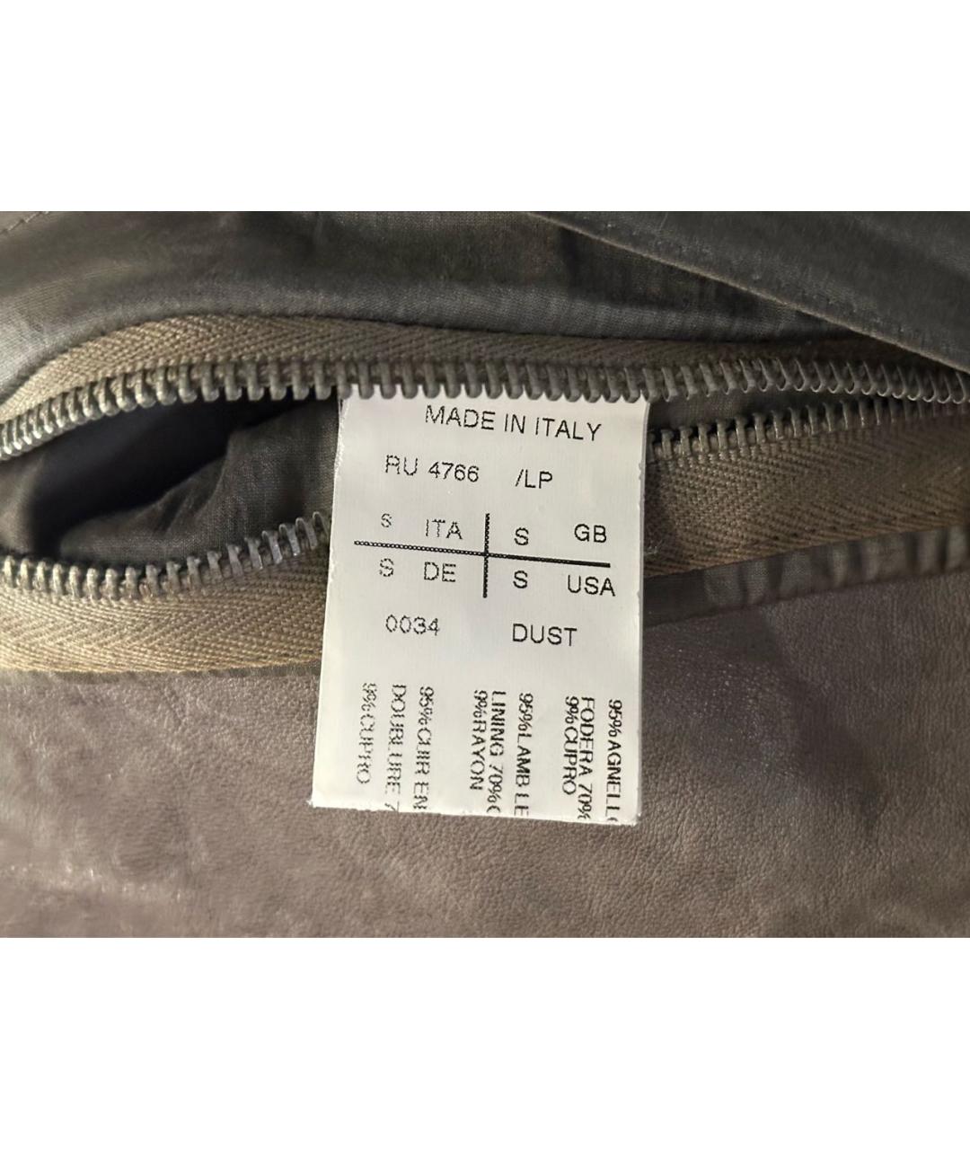 RICK OWENS Коричневая кожаная куртка, фото 9