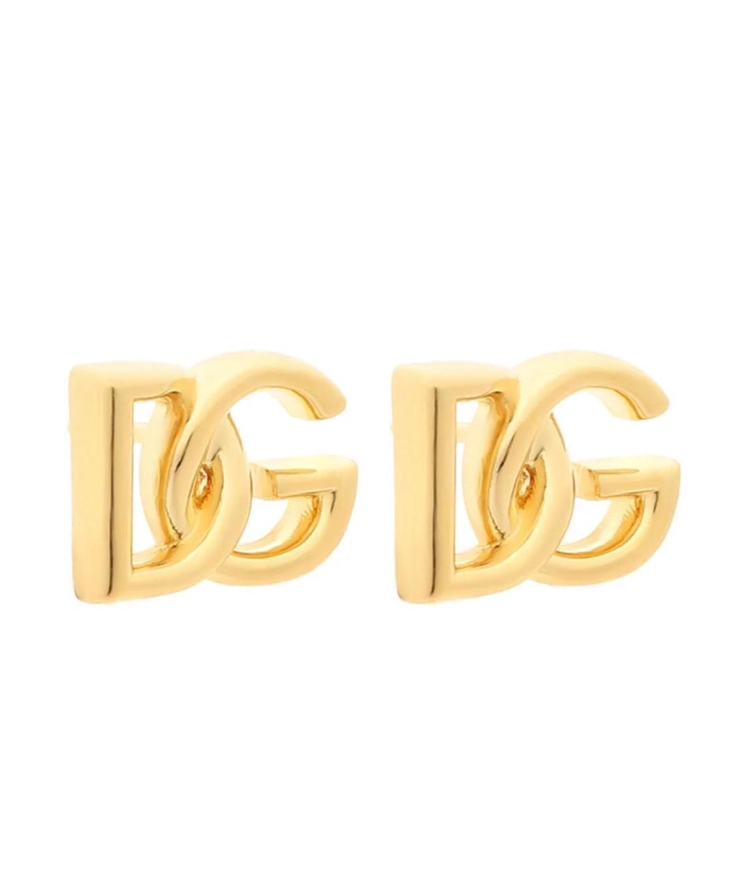 DOLCE&GABBANA Золотые латунные серьги, фото 1