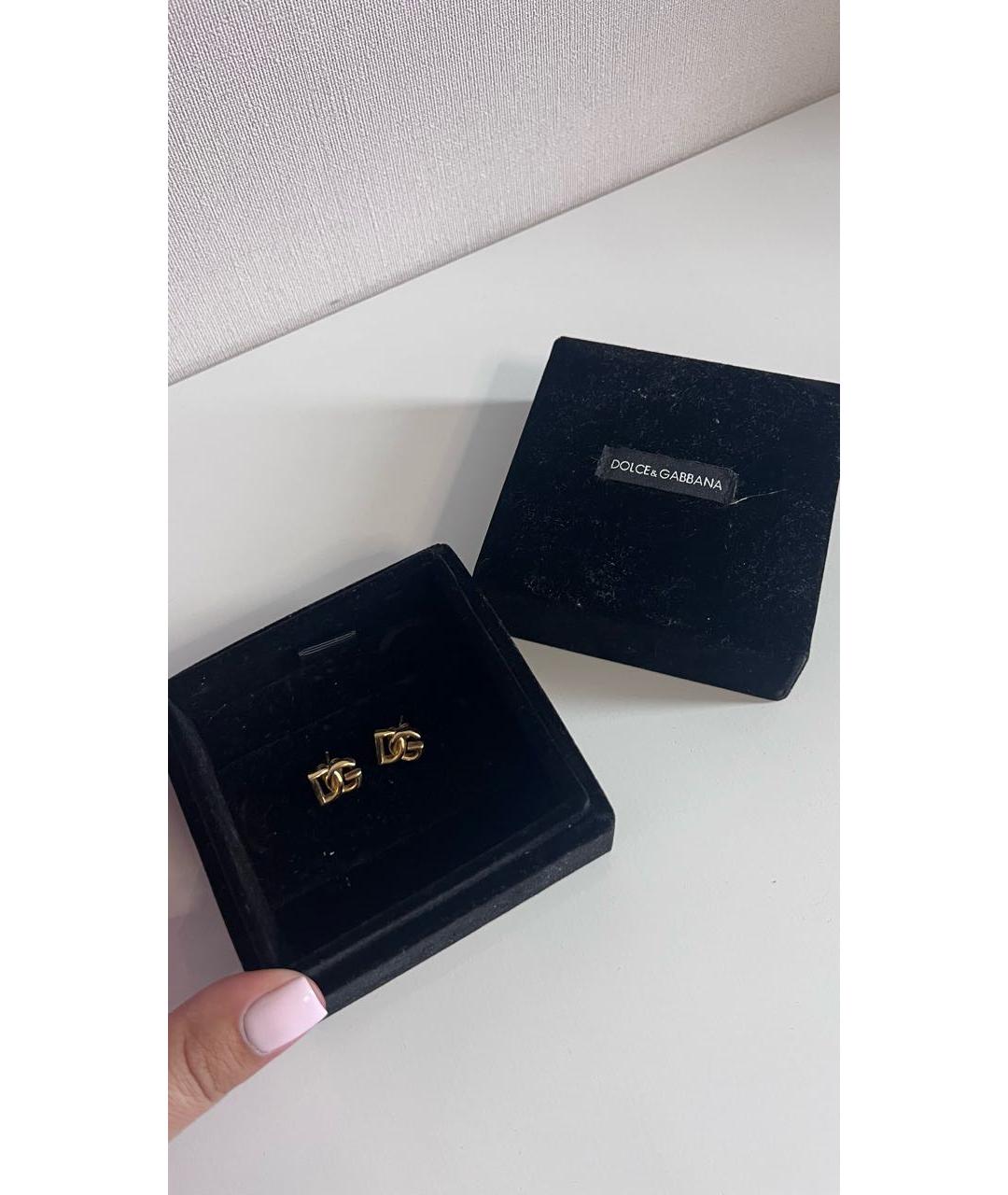 DOLCE&GABBANA Золотые латунные серьги, фото 3