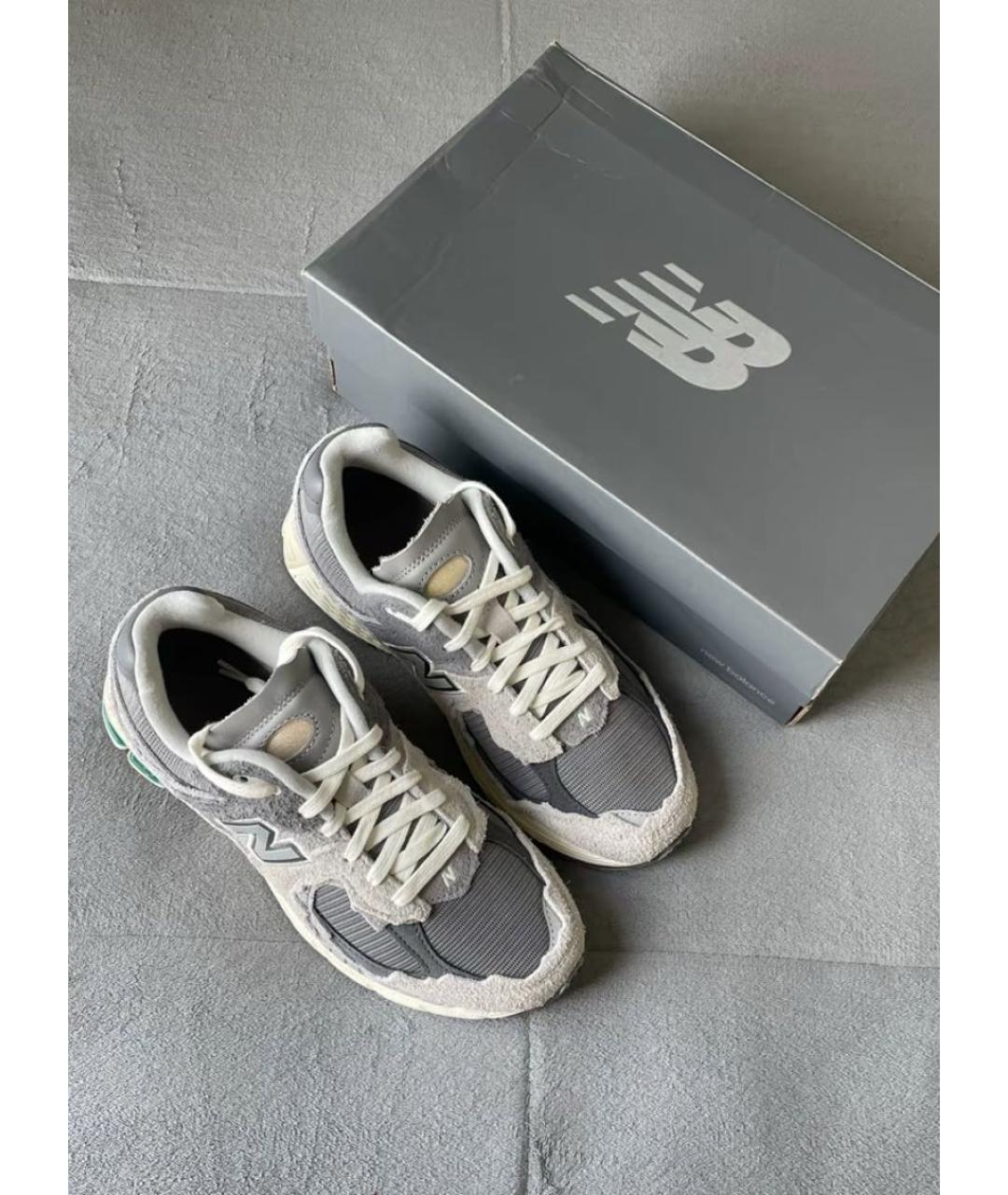 NEW BALANCE Серые замшевые низкие кроссовки / кеды, фото 5
