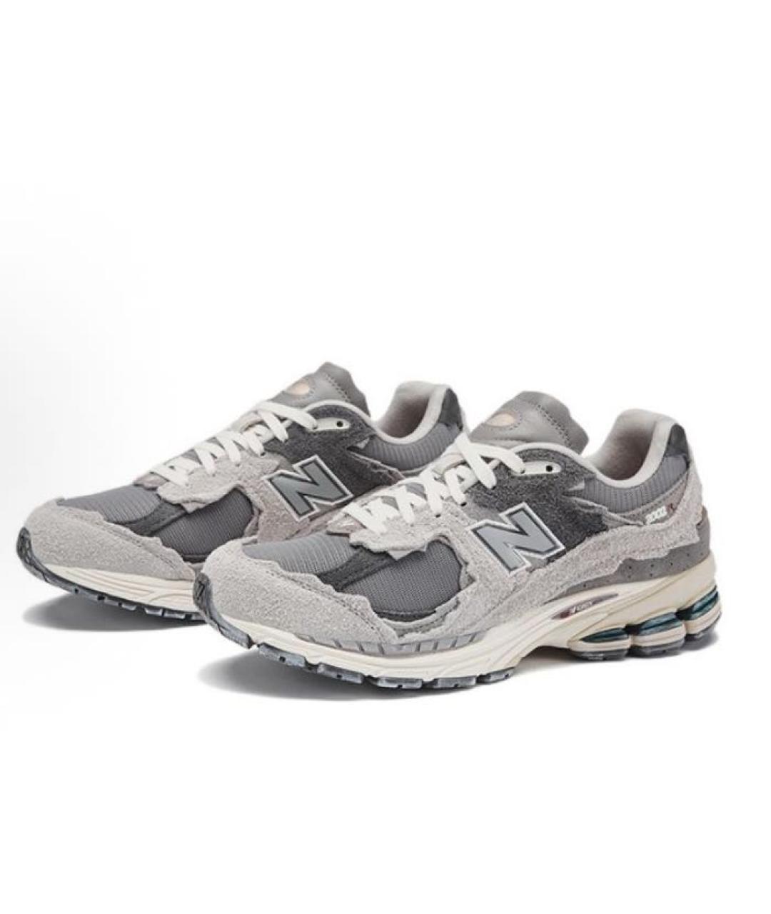 NEW BALANCE Серые замшевые низкие кроссовки / кеды, фото 3