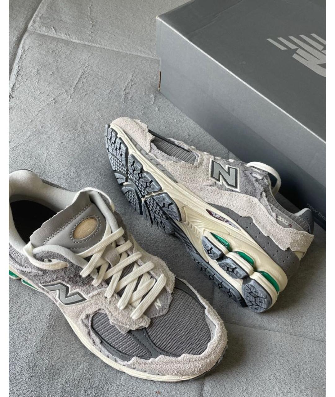 NEW BALANCE Серые замшевые низкие кроссовки / кеды, фото 7