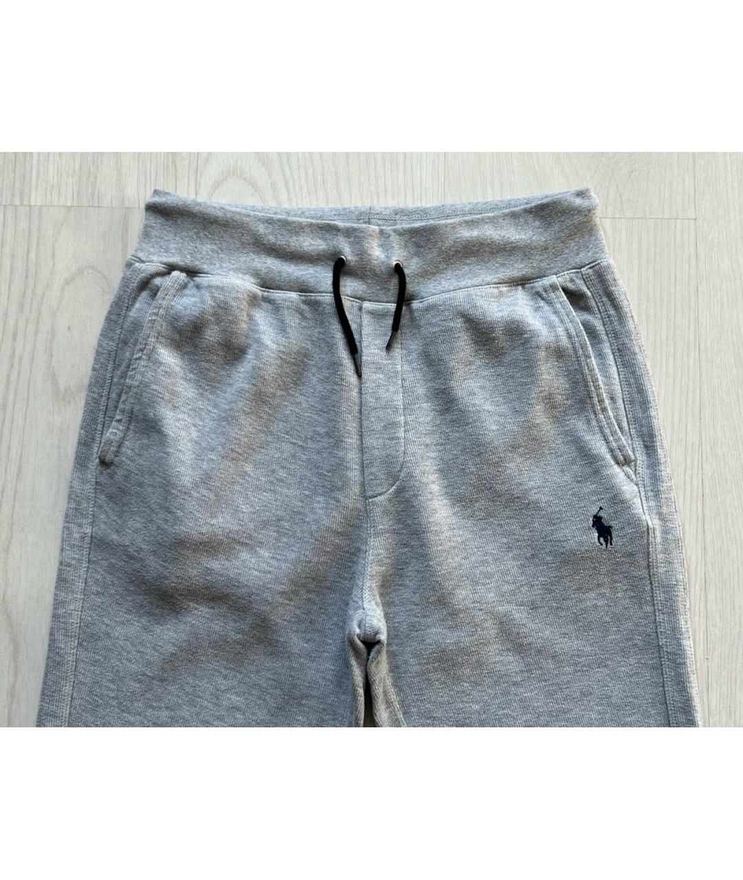 RALPH LAUREN Серые хлопковые спортивные брюки и шорты, фото 3