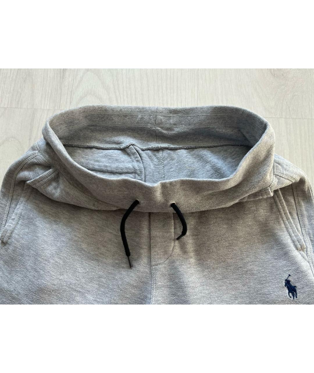 RALPH LAUREN Серые хлопковые спортивные брюки и шорты, фото 5