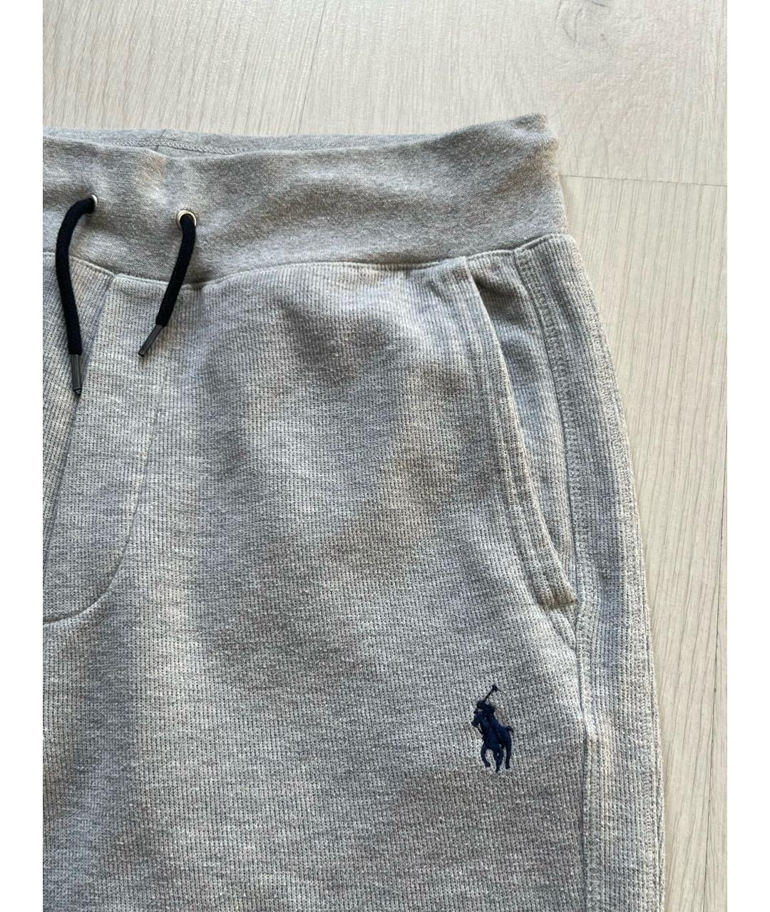 RALPH LAUREN Серые хлопковые спортивные брюки и шорты, фото 4