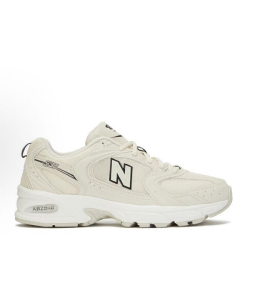 NEW BALANCE Бежевые резиновые низкие кроссовки / кеды, фото 9