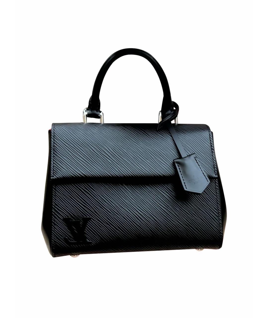 LOUIS VUITTON Черная кожаная сумка тоут, фото 1