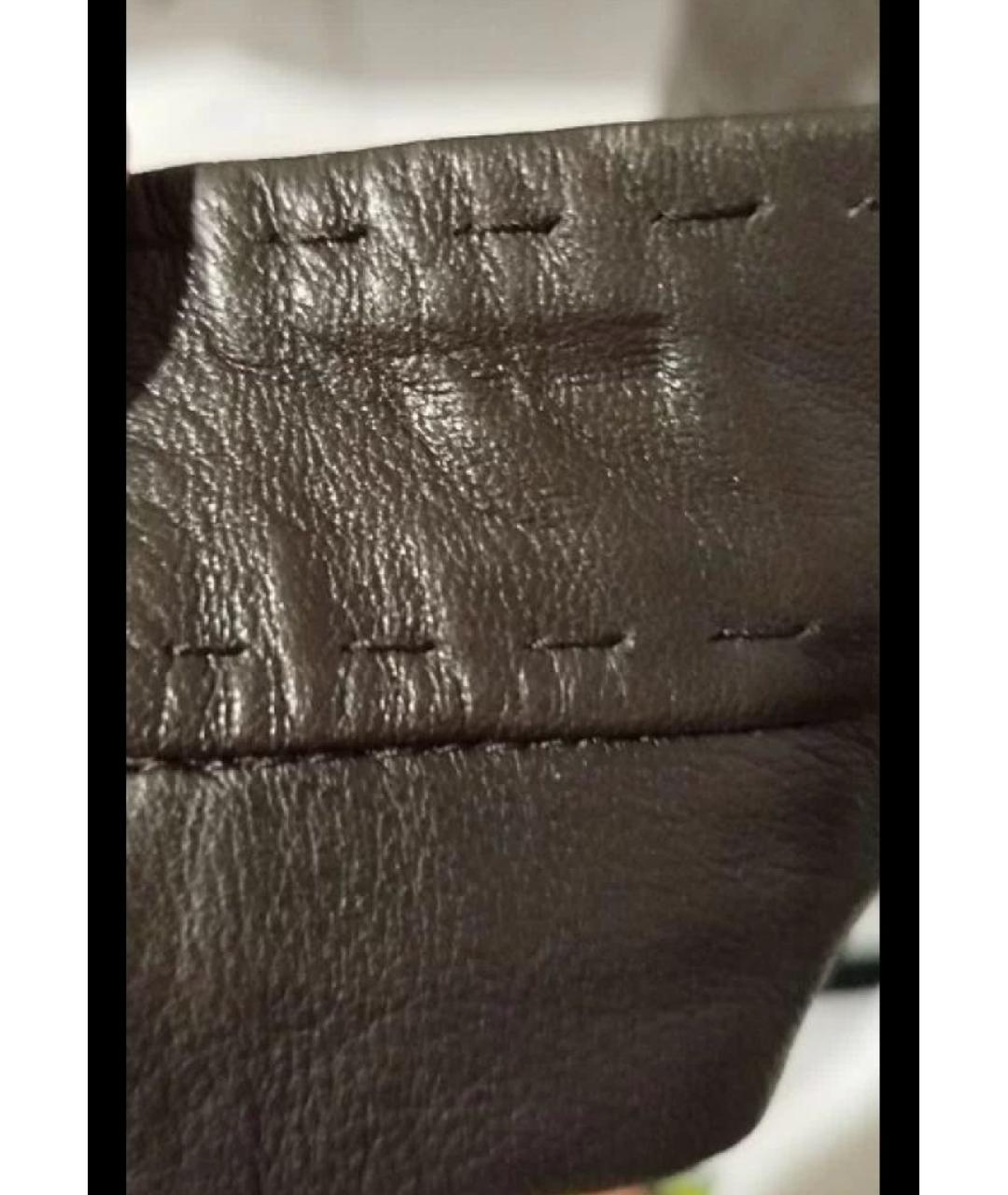 WEEKEND MAX MARA Коричневая кожаная юбка мини, фото 8