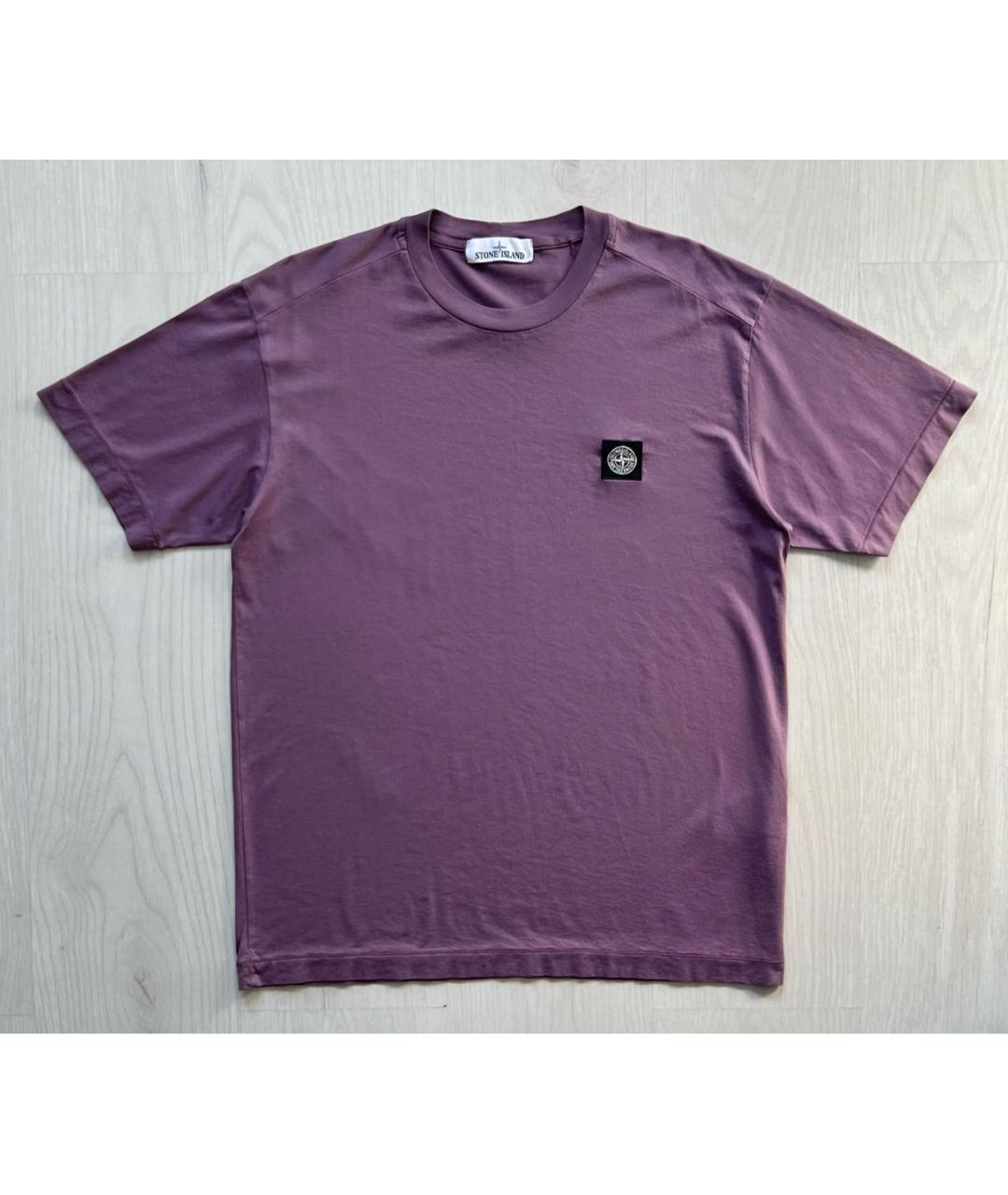 STONE ISLAND Фиолетовая хлопковая футболка, фото 8