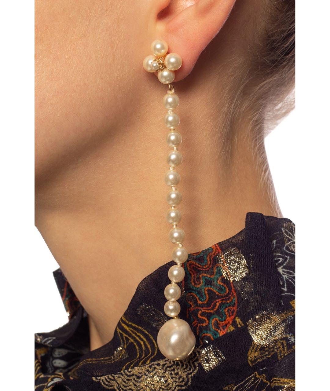LOEWE Белые жемчужные серьги, фото 4