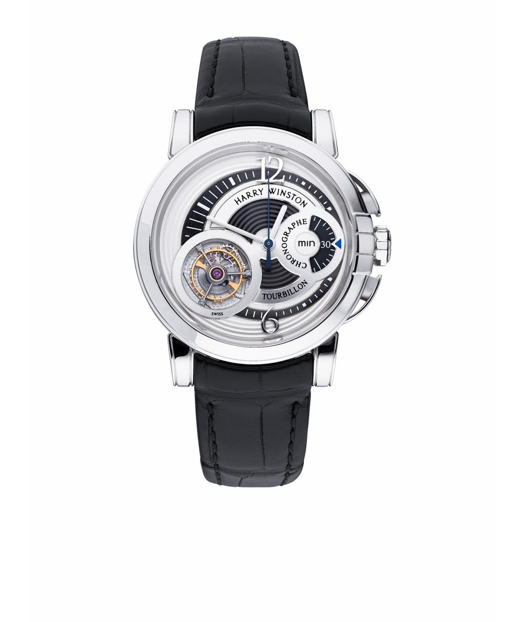 Harry Winston Черные часы из белого золота, фото 1