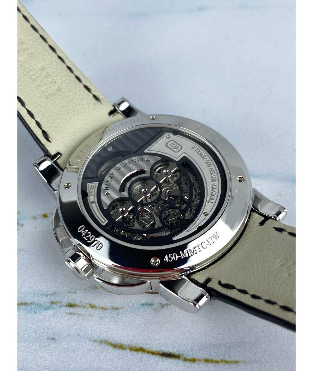 Harry Winston Черные часы из белого золота, фото 8