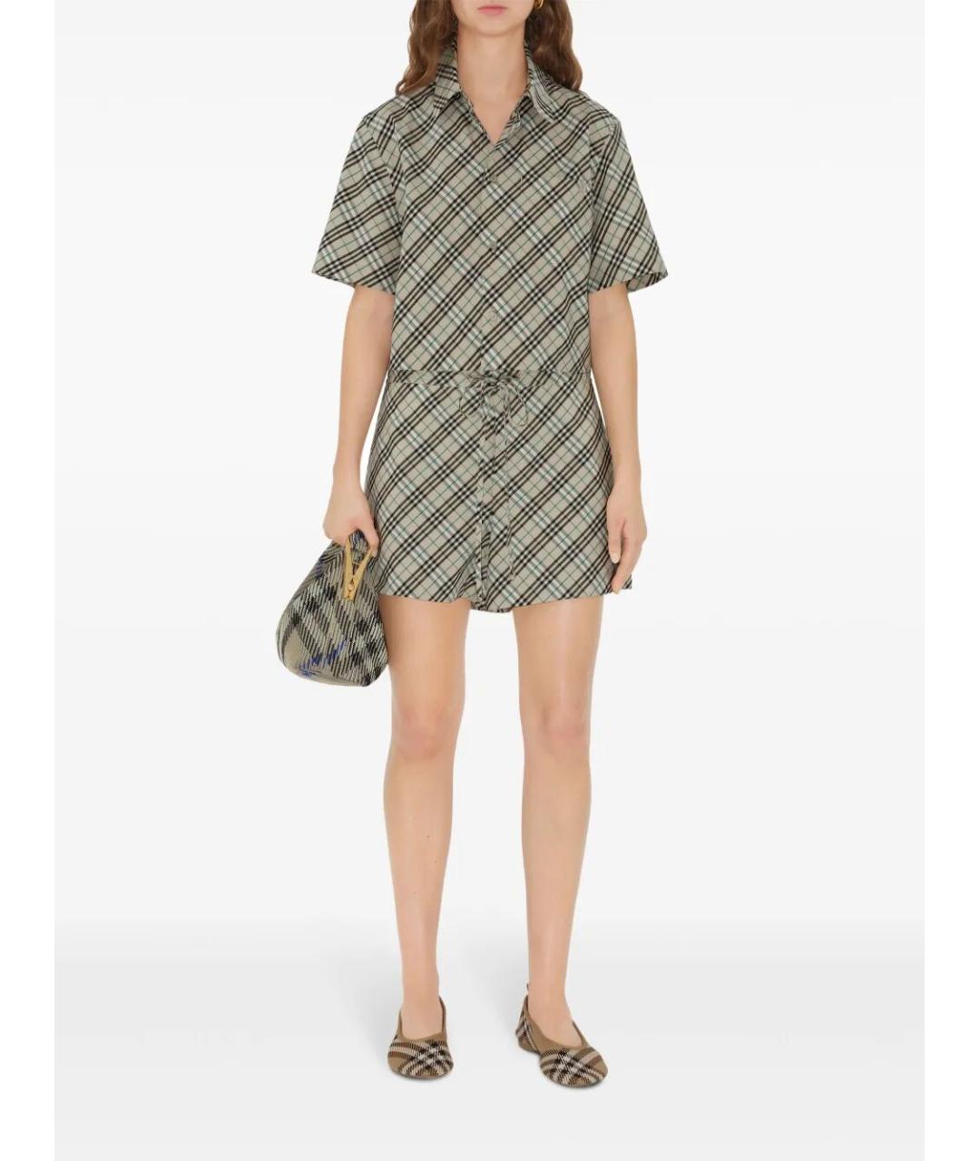 BURBERRY Бежевые хлопковые шорты, фото 2