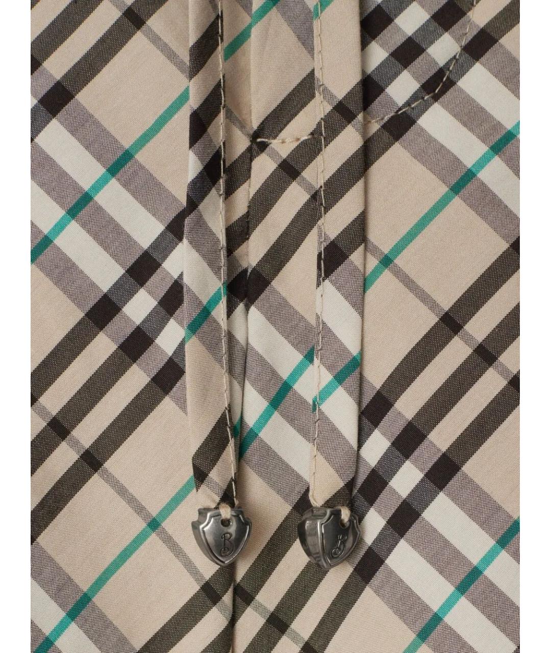 BURBERRY Бежевые хлопковые шорты, фото 5