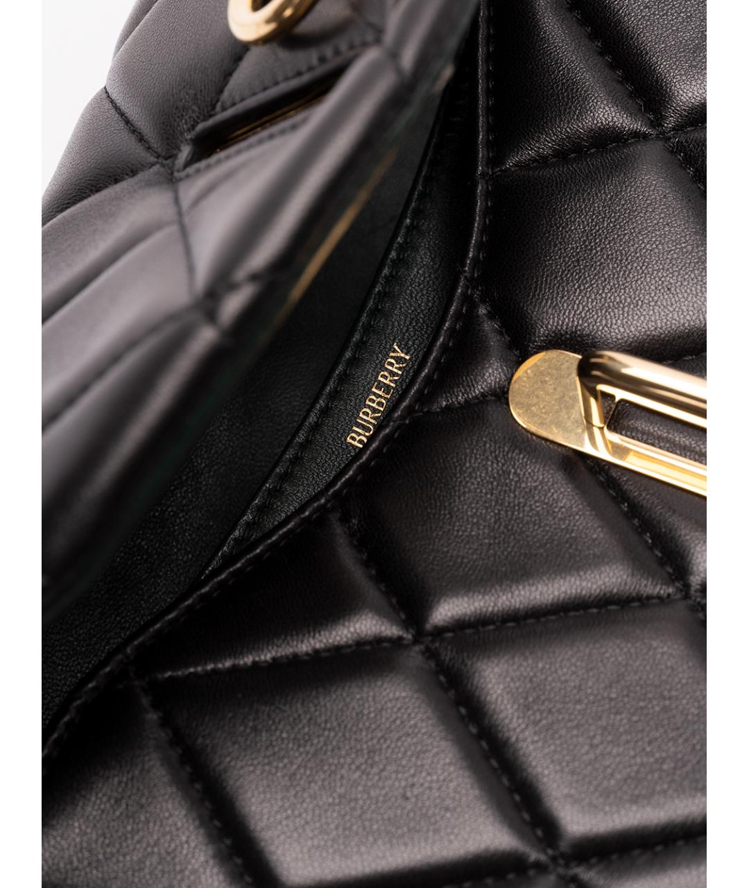 BURBERRY Черная кожаная сумка через плечо, фото 4