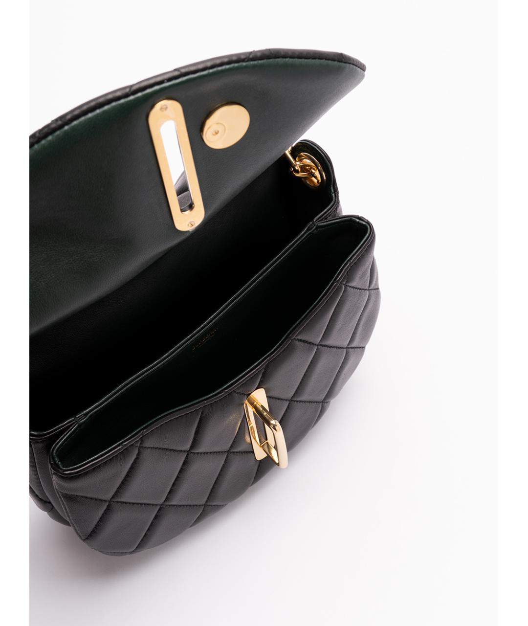 BURBERRY Черная кожаная сумка через плечо, фото 5