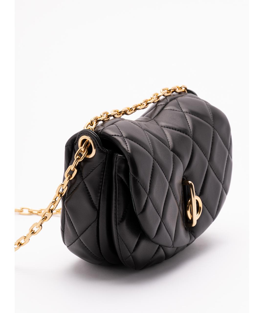 BURBERRY Черная кожаная сумка через плечо, фото 3