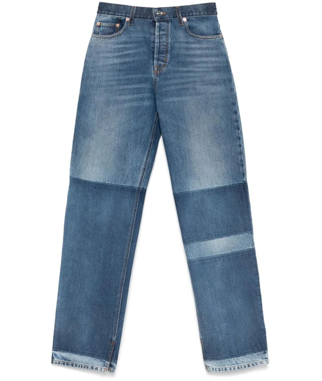 GUCCI Голубые хлопковые прямые джинсы, фото 1