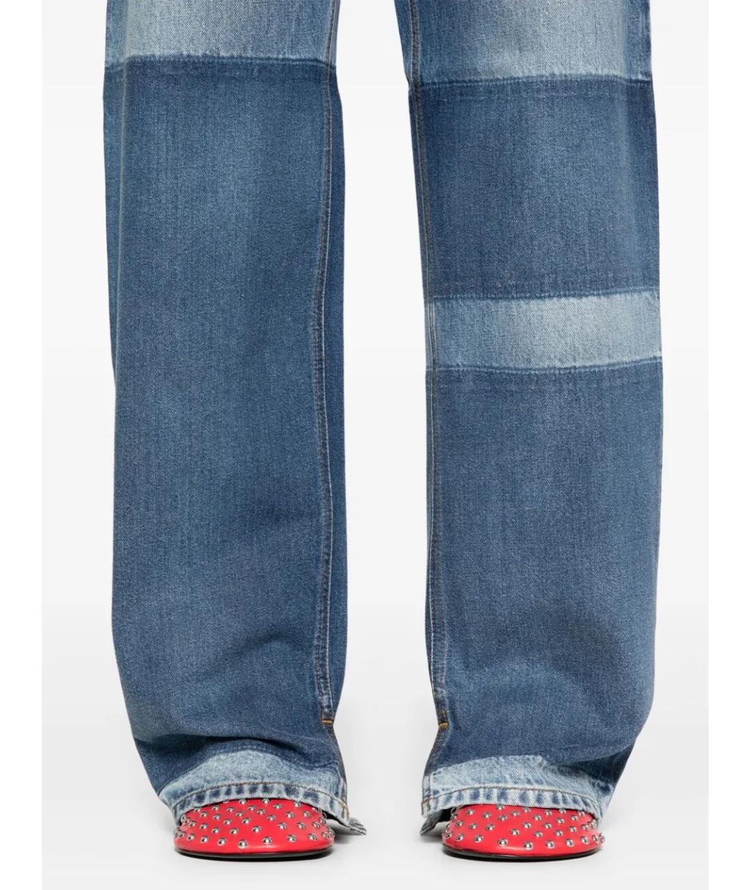 GUCCI Голубые хлопковые прямые джинсы, фото 3