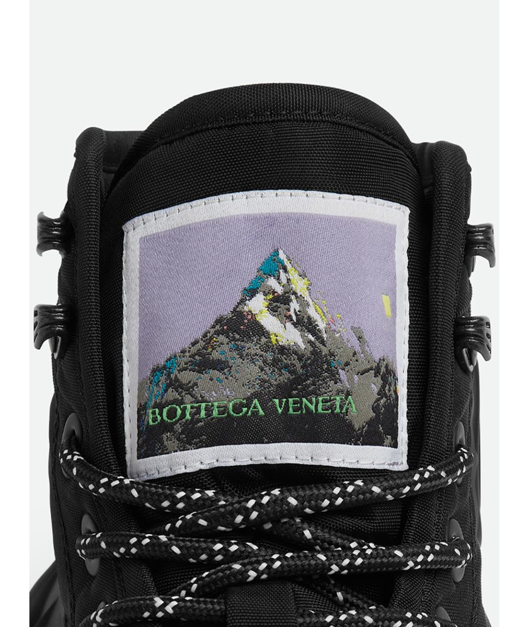 BOTTEGA VENETA Черные синтетические низкие кроссовки / кеды, фото 5