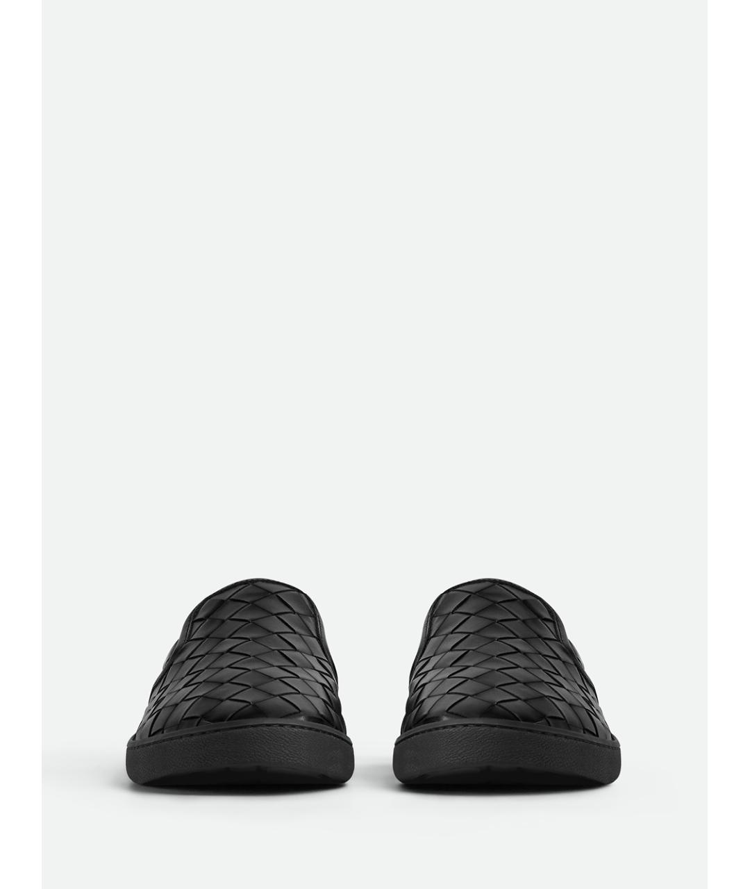 BOTTEGA VENETA Черные кожаные слипоны, фото 2