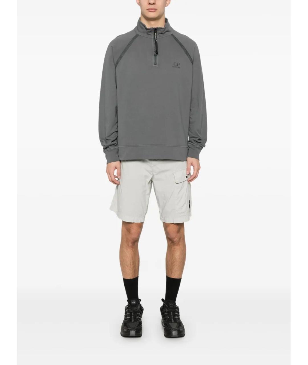 CP COMPANY Серые хлопковые шорты, фото 2