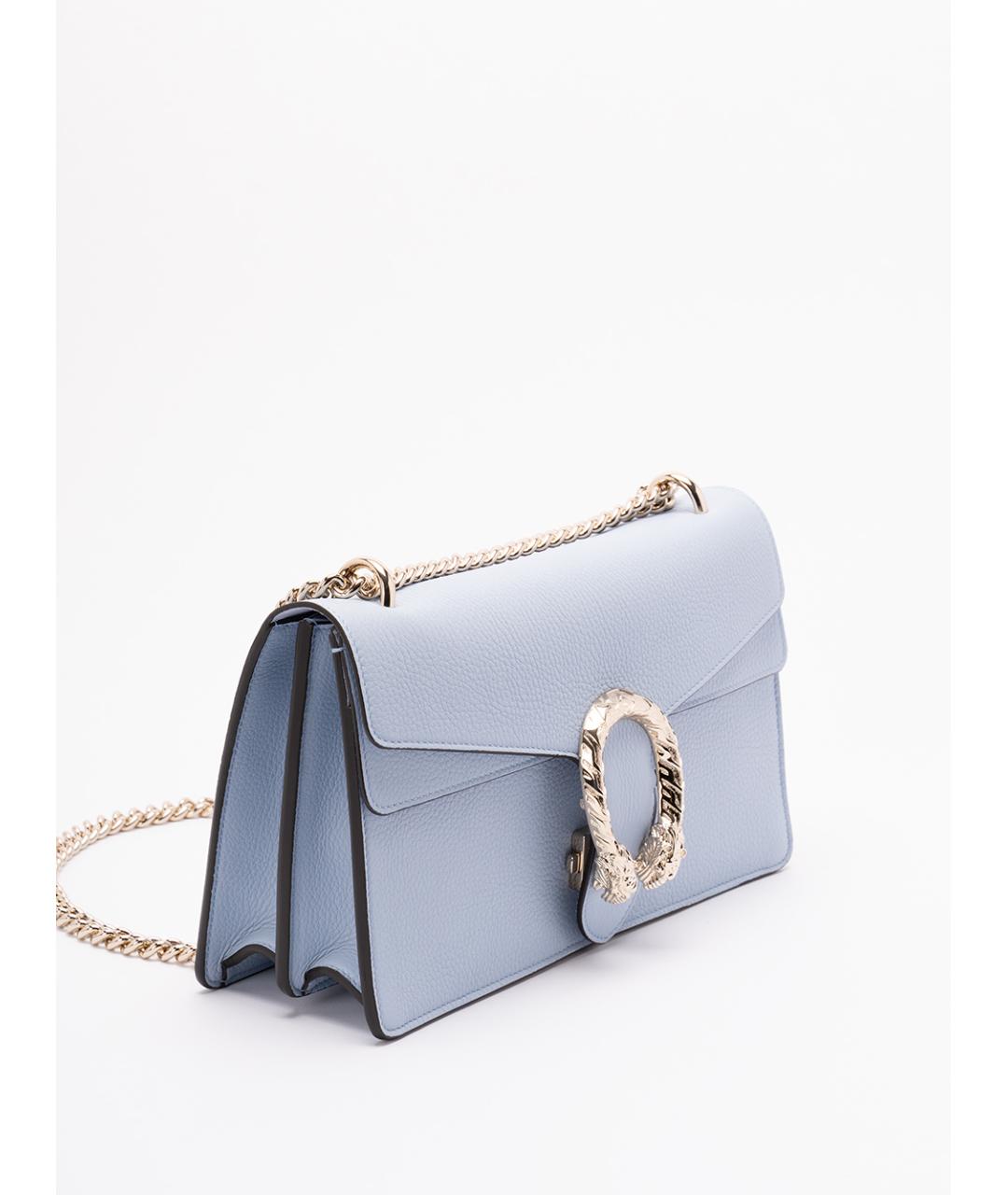 GUCCI Голубая кожаная сумка через плечо, фото 3