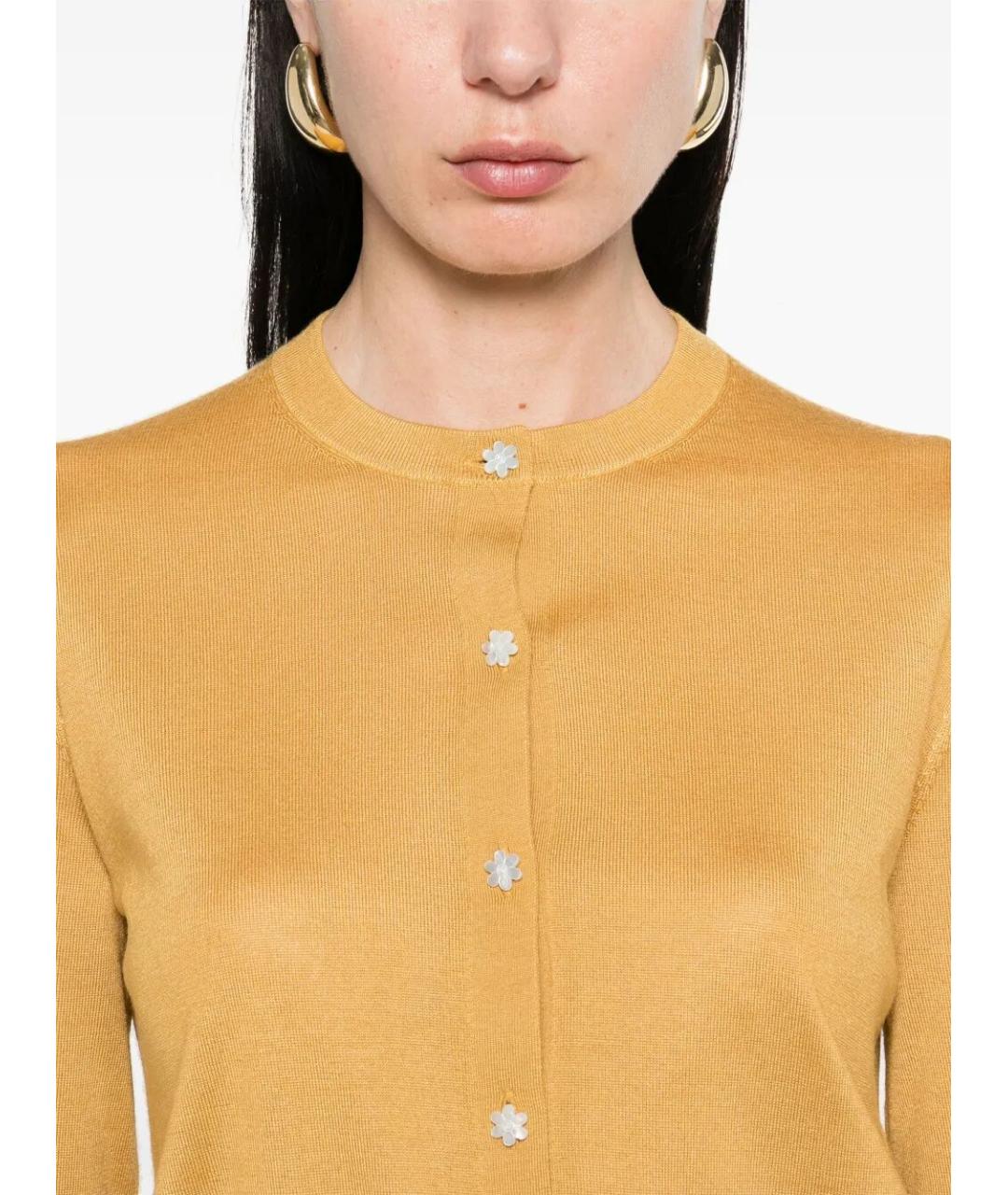 GUCCI Горчичный кашемировый кардиган, фото 3