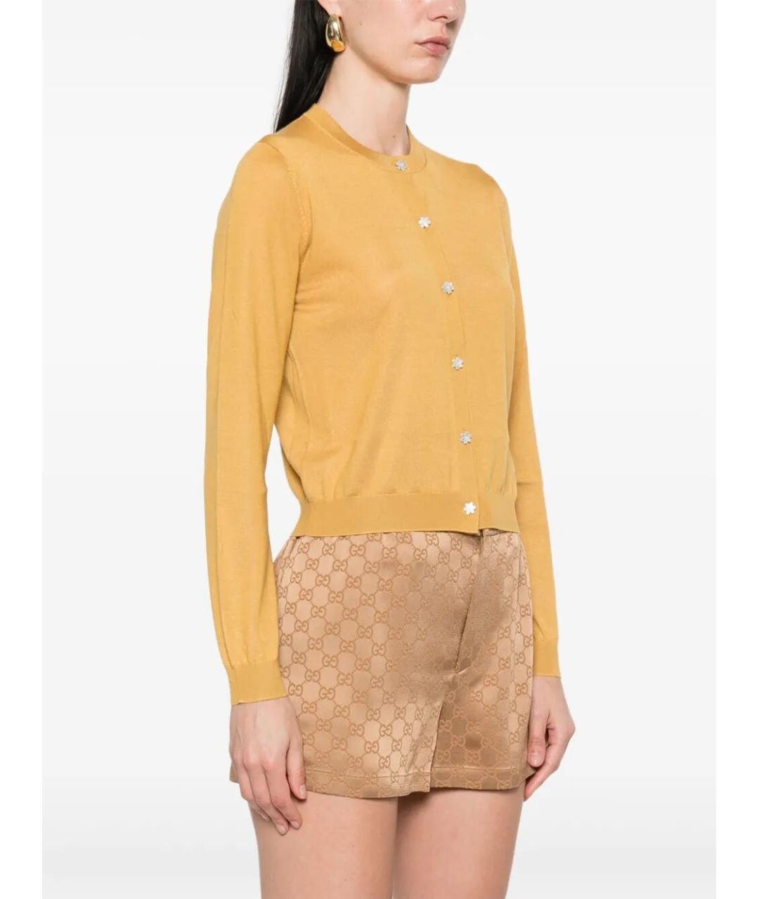 GUCCI Горчичный кашемировый кардиган, фото 5